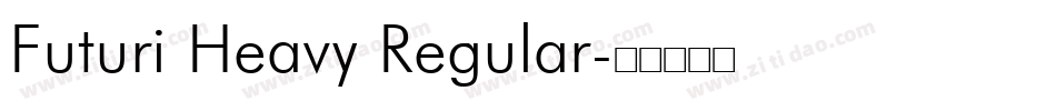 Futuri Heavy Regular字体转换